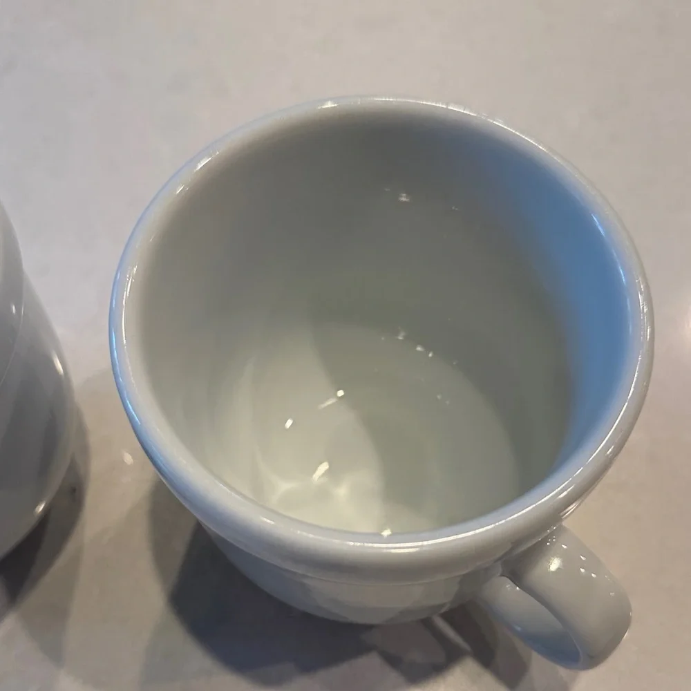 Pottery Barn Elegant Gray Mugs